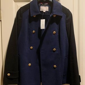 Banana Republic Jacket/Blazer in dark blue/black with golden Details